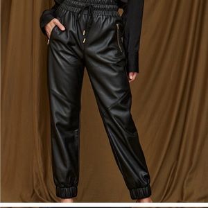 12th tribe leather joggers size m